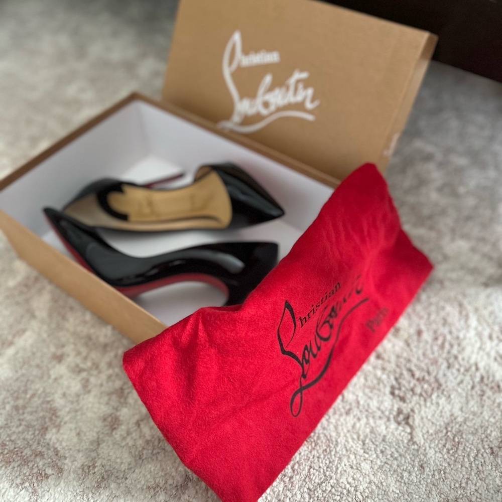Christian Louboutin Black Patent Iriza Shoes